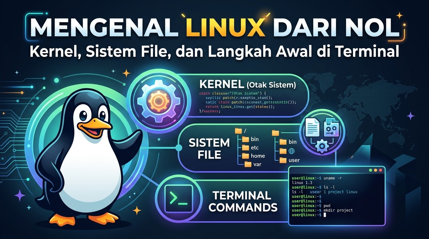 Mengenal Linux dari Nol: Kernel, Sistem File, dan Langkah Awal di Terminal