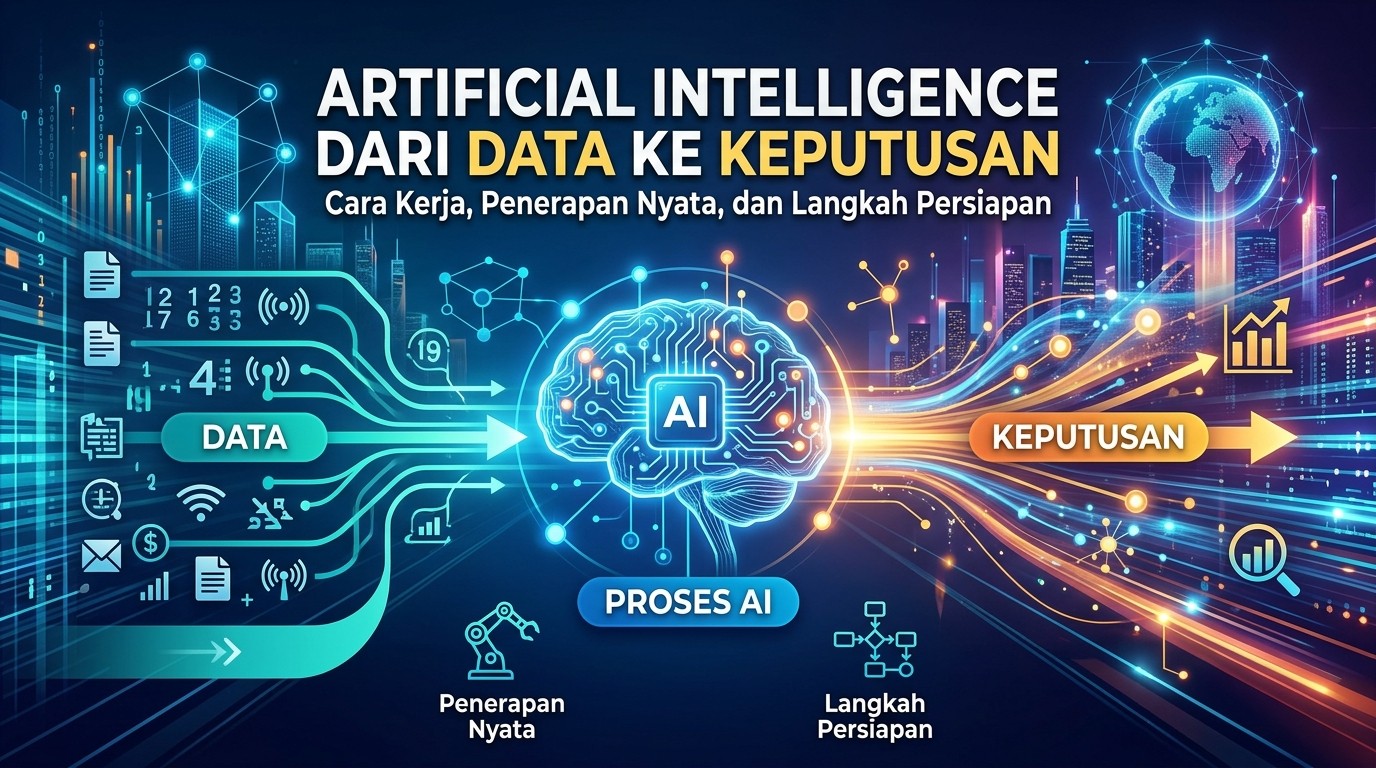 Artificial Intelligence dari Data ke Keputusan: Cara Kerja, Penerapan Nyata, dan Langkah Persiapan