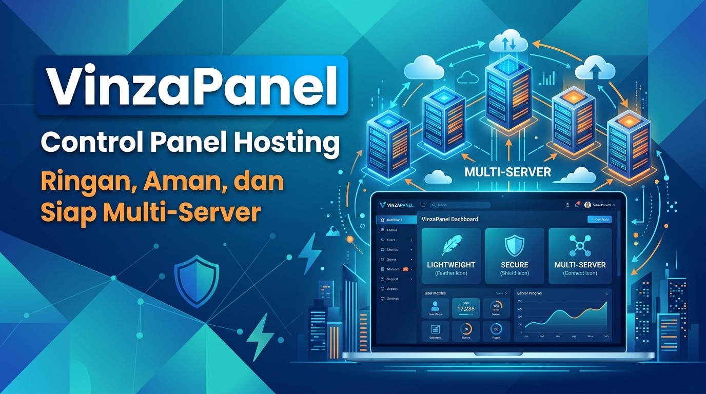 VinzaPanel: Control Panel Hosting Ringan, Aman, dan Siap Multi-Server