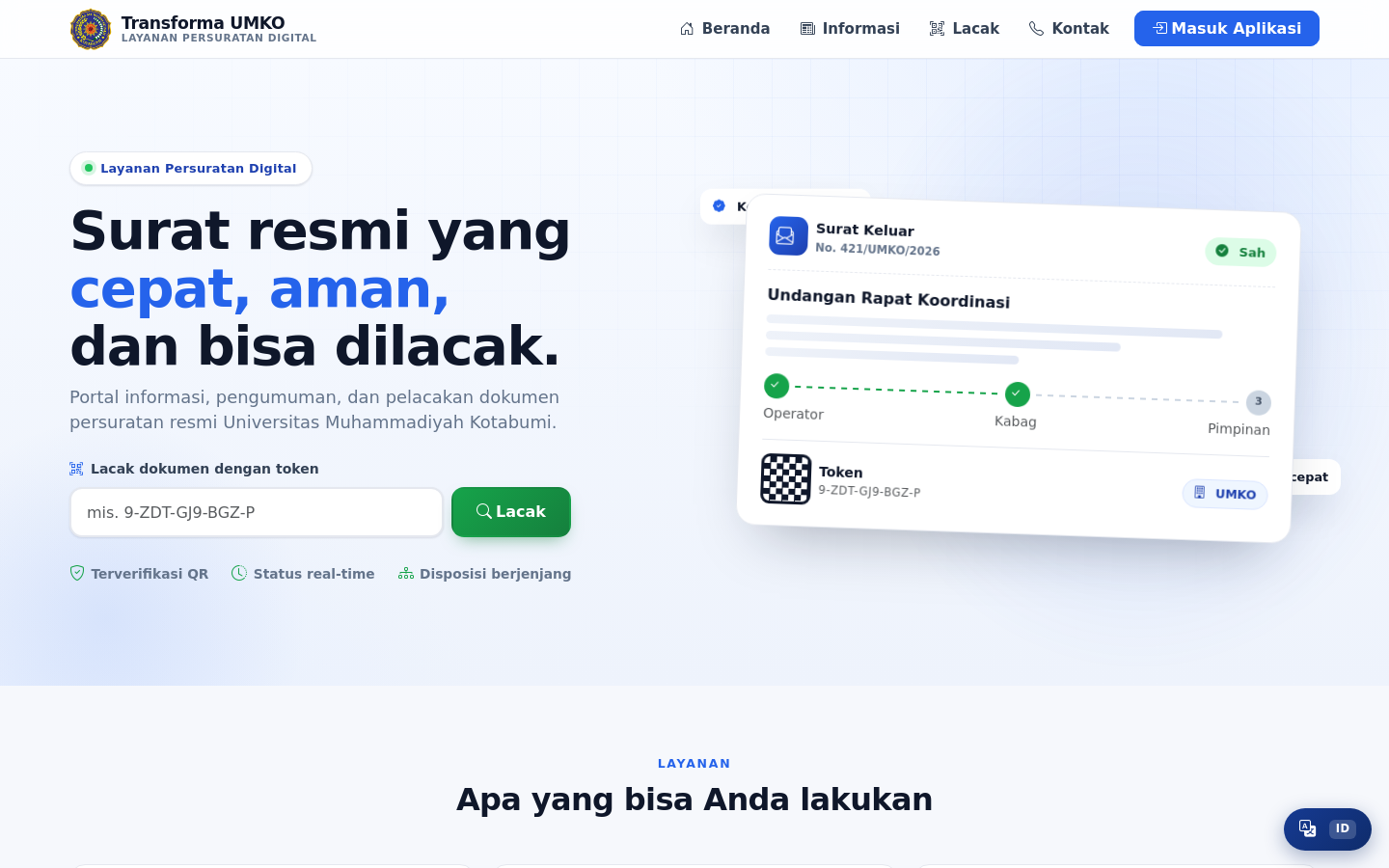 Transforma — Persuratan Digital