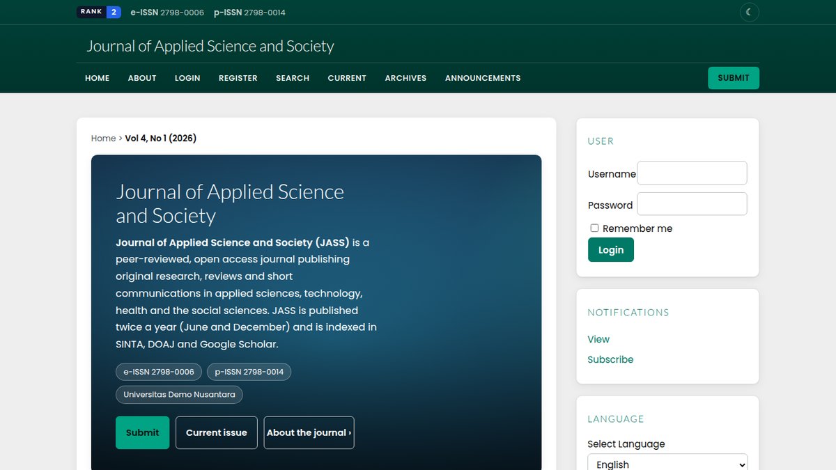Galaksi OJS Theme (OJS 2.4)