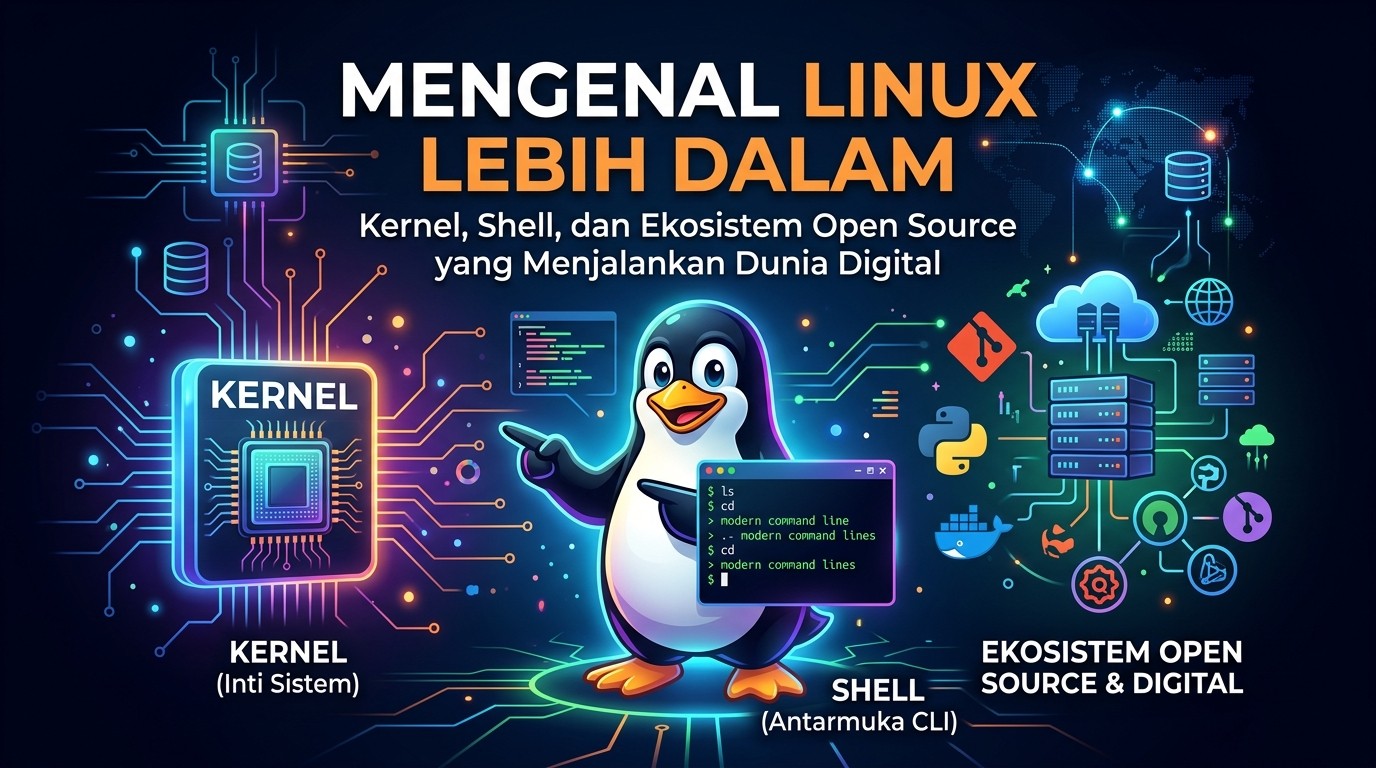 Mengenal Linux Lebih Dalam: Kernel, Shell, dan Ekosistem Open Source yang Menjalankan Dunia Digital