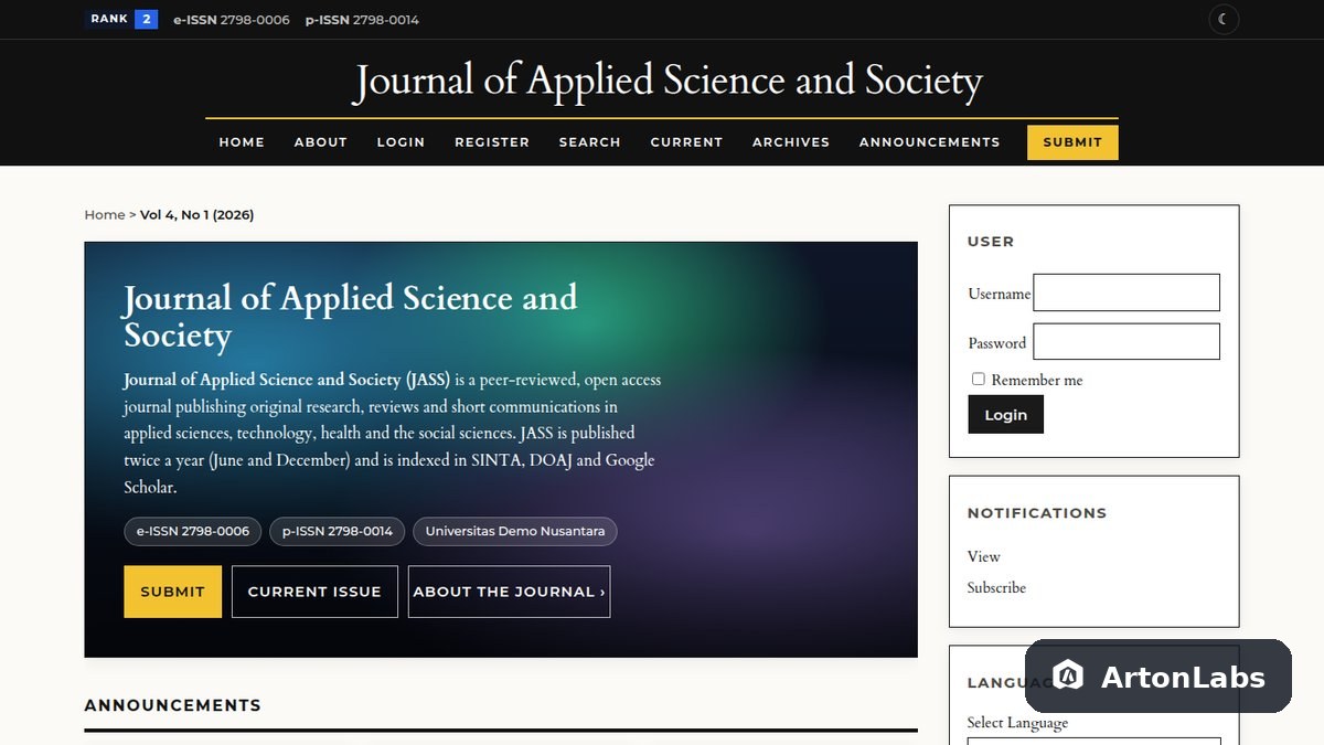 Broadsheet - OJS Theme (OJS 2.4)