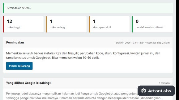 Site Guard: Anti-Gambling & Anti-Spam – OJS Plugin