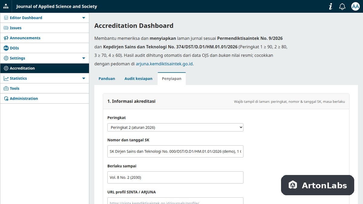 Journal Accreditation (Indonesia) - OJS Plugin