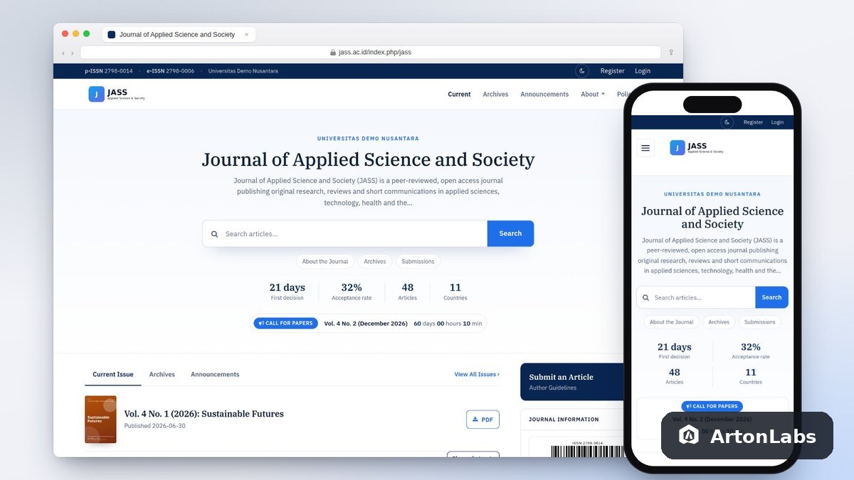 Nirmala OJS Theme (OJS 3.3–3.5)