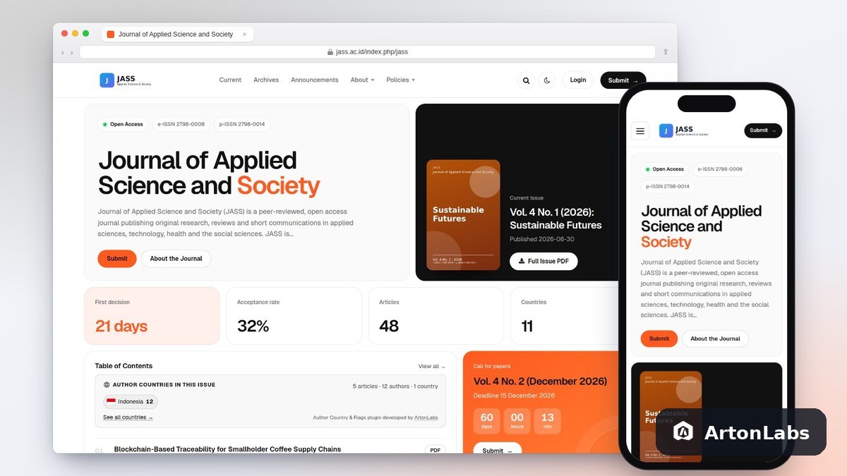 Cakra OJS Theme (OJS 3.3–3.5)