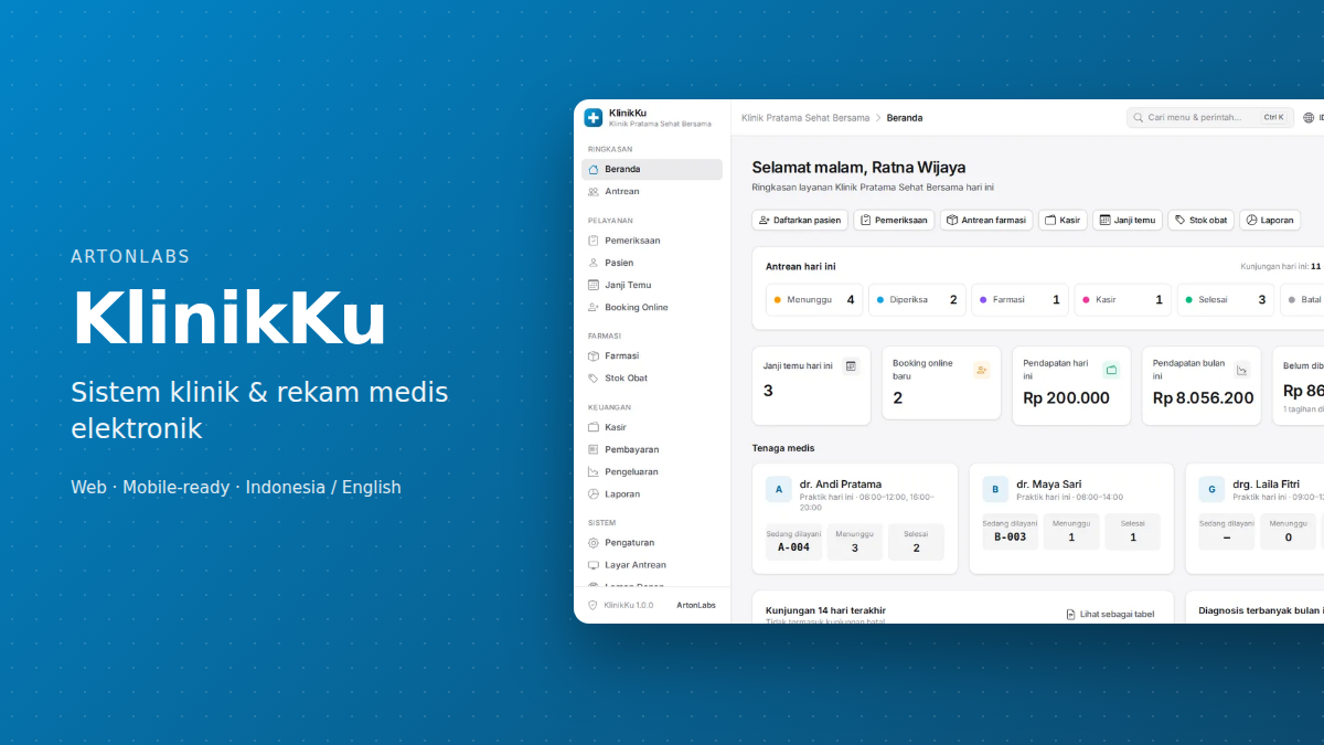 KlinikKu - Sistem Klinik & Rekam Medis Elektronik