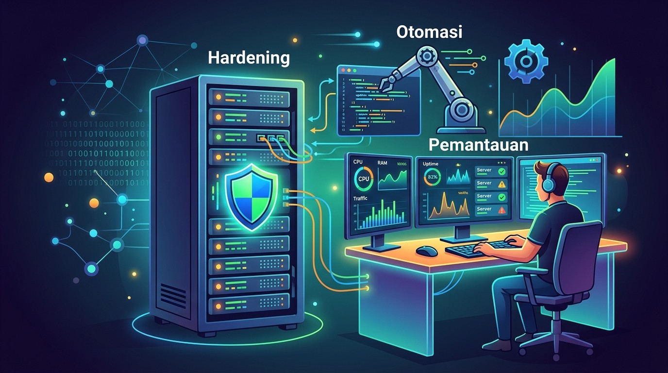 Merawat Server Linux agar Tetap Sehat: Rutinitas Hardening, Pemantauan, dan Otomasi