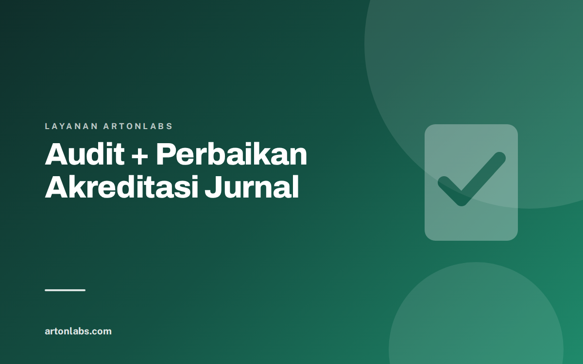 Journal Accreditation Audit + Fixes - Service