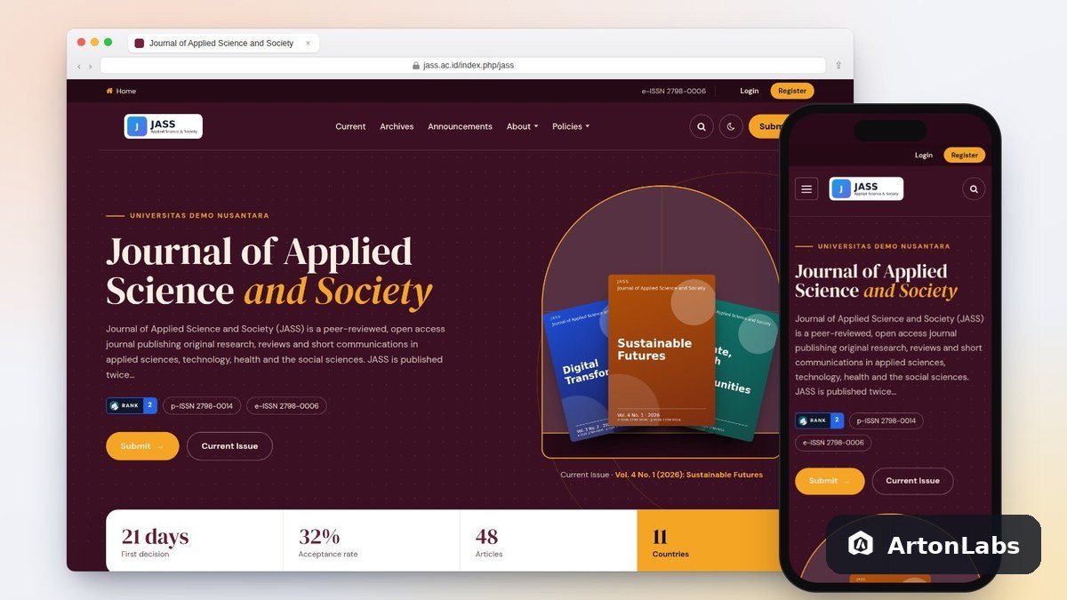 Kirana OJS Theme (OJS 3.3–3.5)