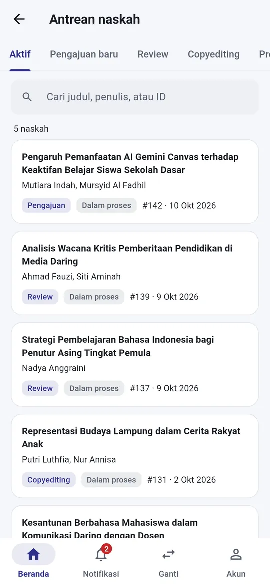 Antrean naskah